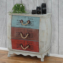 Mendler Serie Vintage Como cassettiera Legno Stile Spagnolo Modello Leiria 36x70x75cm
