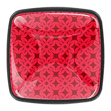 Home - Set di 4 pomelli quadrati per armadietti da cucina, mobili, mobili, mobili, cassetti, cassettiera, colore: rosso geometria