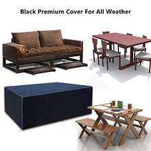 Buzazz mobili coperture Protettiva in Tessuto Oxford Impermeabile Antipolvere Anti-UV Outdoor Garden Furniture Covers Tavolo e Sedia coperture Nero (270×180×89cm)