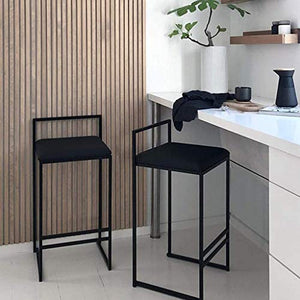 ML-Design Set di 4 Sgabelli da Bar Rivestimento in Velluto Blu Sedia da
