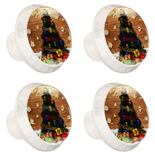 Maniglie per cassetti Manopole per cassetti Manopole rotonde Confezione da 4 per armadietto, cassetti, cassettiere, cassettiere ecc - Natale