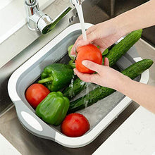 BANGSUN - Ciotola pieghevole 4 in 1 per lavabo, pieghevole, per lavabo, multi quadrato
