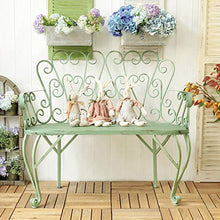 outdoor product Retro panchina in Ferro battuto, Sedia a Sdraio in Metallo per terrazza Balcone da Giardino, Panca Decorativa da Esterno con Schienale e braccioli, Adatto per ingressi e corridoi