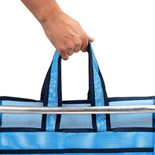 Solenny 50001072725250 8434826105250 - Sedia da spiaggia pieghevole, schienale basso, con tasca e manici, colore: blu