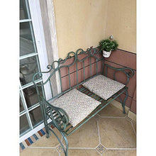 GaoF panchine per Patio retrò in Ferro per Uso Domestico, mobili da Giardino, sedie Doppie in Ferro Invecchiato per Il Tempo Libero, sedie con Schienale Decorativo per Portico, Adatte per Balcone