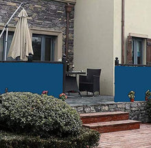 Ziligengsheng Paravento per balconi 65x600cm,Idrorepellente e Resistente agli Strappi,con Fascette e funi,per Ringhiera Protezione Balcone, Blu