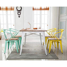 BDLYZ Yxsd - Sgabello da bar in metallo, stile retrò, per cucina, pub, sala da pranzo, sedia da pranzo, bancone in legno massiccio industriale, schienale di sicurezza (colore: bianco)