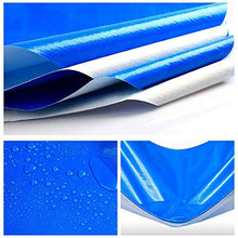 HZWLF Tela Cerata Resistente Impermeabile all'aperto, Tela Cerata della Copertura dell'isolamento Termico della Protezione Solare di plastica del PE per Il Campeggio all'aperto Blu, A, 3.8X4.8M