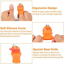 Desire Sky - Taglierina per pollice in silicone con 4 pezzi, in nylon, resistente al taglio, per giardinaggio e raccolta di frutta e verdura, 2 pezzi
