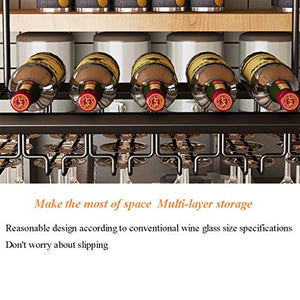 JHGJBJ Vino Bronzo Bicchiere Vino cremagliera Ferro Alta qualità rovesciata Titolare Calice Gancio Wine Bar contatore/mobilia (Size : 80x30cm)