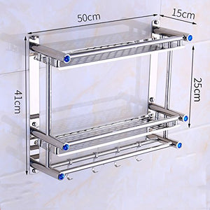 MBYW Portasciugamani Moderno e Minimalista Alto carico Portasciugamani Elegante da Bagno Mensola portaoggetti Porta Asciugamani da Bagno in Acciaio Inossidabile, B, 50 cm