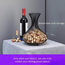 Leepesx CYF-065 Bottiglia per vino in sughero Portabottiglie per vino in vetro Porta bicchiere in sughero Portabottiglie per casa in metallo Porta sughero per vino Portabottiglie in sughero per cucina