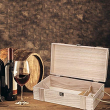 Portabottiglie per Vino, Scatola per Vino Rosso, Portatile 2 Bottiglie retrò Vintage per Ufficio casa