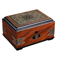 Ljf Cigar Box Cigar Moisturizing Cabinet Travel Portatile di Grande capacità Cedar Wood Cigar Cabinet Cigar Alcoholized Idratante Box Retro Stampa Umidificatore può Contenere 50 Best Gift