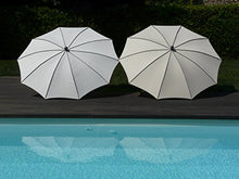 Maffei Art 42B Border, ombrellone Rotondo Diametro cm 200, Tessuto dralon, Made in Italy. Esclusivo Colore Ecru