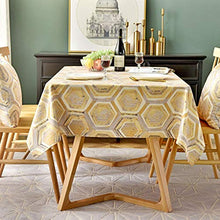 WSJIABIN Tovaglia per Decorazioni per la casa Tavolo da Pranzo Europeo Soggiorno tavolino Tessuto Giallo Tessuto Geometrico Copertura tovaglia Impermeabile tovaglia