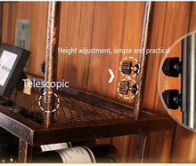 Leifeng Tower Classico Wine Rack Europeo Bar Hanging Rack, Nero/Bronzo Ferro battuto Altezza Regolabile Bancone Raffreddamento del Vino, può Appendere Bicchieri di Vino Multipla (Color : Bronze)