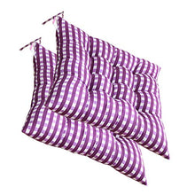 VOSAREA 2 Pezzi Quadrati Cuscini per sedie Plaid coprisedie morbide Imbottiture per sedie per Home Office Ristorante 40 cm (Viola)