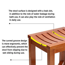Sgabello da Doccia Spessa bambù Impermeabile Scarpe di Legno Solido Cambiare Sgabello Due Strati di Stoccaggio Sgabello Doccia Area Sgabello Sedia Spa for Dell'interno O Esterno