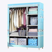 JJZXT Panno di Oxford Armadio Doppio Strato Gabinetto Steel Frame Assembly Gabinetto Armadio Economia Armadio
