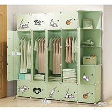 Guardaroba Provincia Armadio Moderno Semplice Assemblea Economico Spazio Singolo Affitto Camera da Letto dei Bambini Semplice plastica XINYALAMP (Color : C)