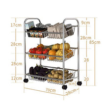 &ripiano di stoccaggio Carrello di stoccaggio multi-strato Scaffale di stoccaggio mobile della frutta della verdura dello scaffale della cucina dello scaffale di stoccaggio della famiglia Scaffale di