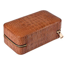 Cigar Box di stoccaggio Cuoio Cigar Humidor di Legno Legno di Cedro 6 Stick Marrone Nero Perfetto da Usare in Ufficio e Camera da Letto (Color : Brown, Size : 18.6x10x8cm)