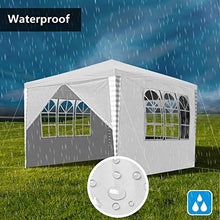 Hengda Gazebo 3x3m padiglione da giardino impermeabile, tenda da festa stabile, tendone per protezione UV con 4 parti laterali per festival di matrimoni in campeggio