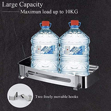 WDGNY - Mensola da doccia autoadesiva, in acciaio inox SUS304, montaggio a parete, per vasca da bagno, doccia, vassoio, portaoggetti portaoggetti con 2 ganci per cucina, bagno, N.