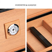 Scatola Di Sigari Portatile Humidor Con Umidificatore e Igrometro - Humidor Desktop 25 - Scatola Di Sigari Da Viaggio Humidor