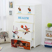 ZYJ Armadio Portatile, Cartone Animato Bambino Scimmia Armadio Giocattolo di plastica Armadio Armadio Bambino cassetto di stoccaggio per i Vestiti,4layers