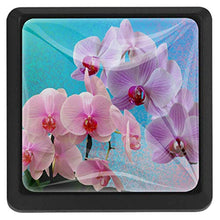 Fiore viola rosa 3 PCS Pomelli per Porta, Pomolo per Mobile, Pomelli per Mobili con Viti, Maniglia per Armadietto, Pomelli per Porta, Pomelli per Cassetti per Porta, Armadio, Cassetto e Credenza