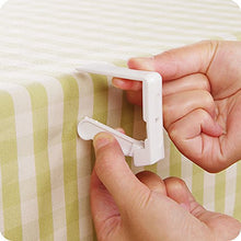 Wonque - Set di 8 clip per tovaglia in acciaio INOX a triangolo, con clip anti-spostamento