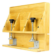 Bamboo Clip - Sul comodino | Tavolino ergonomico salvaspazio | Morsetto per telaio unico in legno | M&W