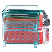 mDesign Set da 2 Portabottiglie vino e acqua – Scaffale portabottiglie da appoggio per un totale di 6 bottiglie – Mensola portabottiglie impilabile in plastica senza BPA – blu
