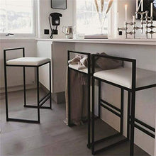 GYPPG Elegante Sgabello Alto con Schienale Semplice Altezza 66/76 cm | Gambe in Metallo Nero e Confortevole Imbottitura in Velluto | Ideale per Bar, casa, uffici, caffè, Feste, Pub e Cuc