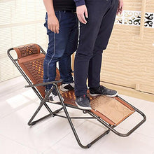MXueei - Materassino estivo in bambù, pieghevole in mahjong per Siesta pigro, ufficio, portatile, da spiaggia, pesca, marrone B