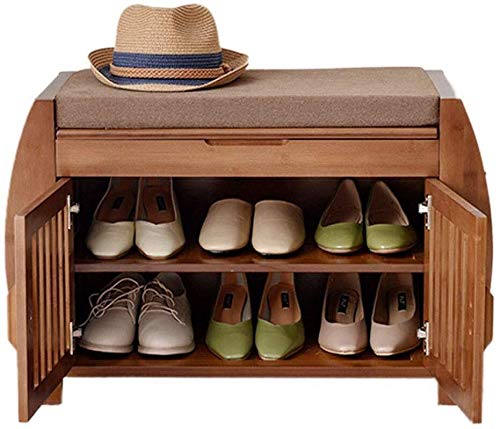 YANG Stoccaggio Petto Shoe Rack Cambio di Scarpe da banco da Letto in Legno poggiapiedi Imbottito Guardaroba Dressing Table Sgabello Ottomana (Size : 72cm)