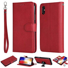 Bear Village Cover iPhone X/iPhone XS, Custodia Premium Flip Custodia per Apple iPhone X/iPhone XS, Custodia con Porta Carte e Chiusura Magnetica, Rosso