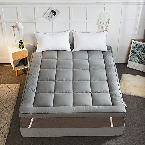 YXXCD Materasso Letto Futon Tatami Materasso, Cotone Mantieni Caldo Morbido Semplice Tappetino Giapponese Pieghevole Autunno E Inverno Dormire Camera da Letto-Grigio 120x200cm(47x78inch)