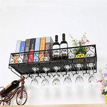Splendidamente Supporto a Parete Portabottiglie in Metallo per Vino Portabottiglie Multifunzionale in Ferro per Appendere Portabottiglie Portabicchieri rovesciato, 30-120 cm (Dimensioni: L30 * P25 *