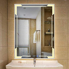 WQERLC Specchio a Muro, Specchio da Bagno a Led, Bagno Specchio Vanità con Lampada, Adatto per Bagno, Hotel, Servizi Igienici