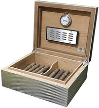 Humidor per sigari da tavolo, umidificatori da viaggio, scatola di immagazzinaggio per sigari e cedro Design ben sigillato con stoccaggio a 2 zone e guarnizione umida, per umidificazione di sigari