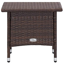 vidaXL Set Divani da Giardino 3 pz con Cuscini in Polyrattan Marrone