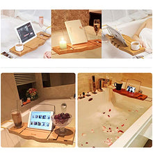 Vassoio da bagno Vassoio Bagno Può Essere, Regolazione Retrattile Cremagliera In Acciaio Inox 75-92cm, Posizionabile Su Tavoletta Portatelefono E Bicchiere Vino Integrato Altri Accessori Cremagliera P