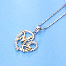Collana In Argento Sterling, 925 Sterling Argento Mano Nella Mano Stile Moda Zircon Mom Cuore Collana Indipendente Pendente, Adatto Per La Festa Della Mamma, Regali Di Anniversario E Regali Di Comple