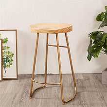 Sgabelli Bar Vintage in Metallo Sgabelli Bar in Legno Senza Schienale con poggiapiedi Sedia Pranzo Design retrò Mobili Bar Cucina Gambe Dorate - Altezza Pub 45/65/75 cm