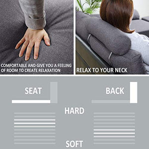 Divano componibile convertibile in tessuto di lino moderno divano a 3 posti a forma di L divano componibile con chaise reversibile 4 posti divani componibili (grigio)