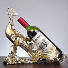 1yess Moderna Stile retrò Decorazioni artistiche Art Craft Peacock e Vino Rack per la casa Soggiorno Vino refrigeratore Regalo Cucina Tavolo da Pranzo Spazio di Risparmio Creativo Spazio 8bayfa