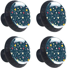 Sfondo con molti cuori Pomelli per Porta Set di 4 Pomelli per Mobili Manopole per Cassetti Cucina Armadio Vetro